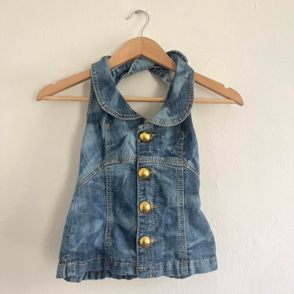 Apple bottoms denim vest top